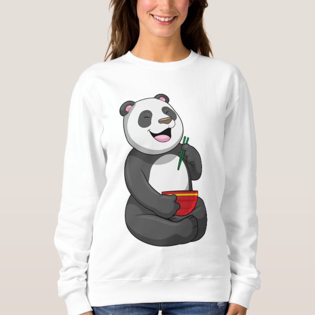 Panda with Bowl Ramen Sweatshirt (Front)