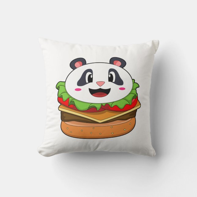 Panda with Burger Cushion (Front)