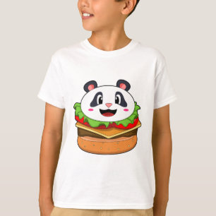 Panda with Burger T-Shirt