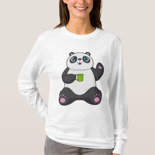 Panda with Coffee mug T-Shirt