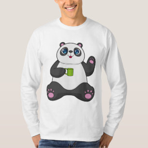 Panda with Coffee mug T-Shirt