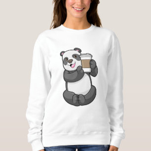Panda with Coffee to go Sweatshirt