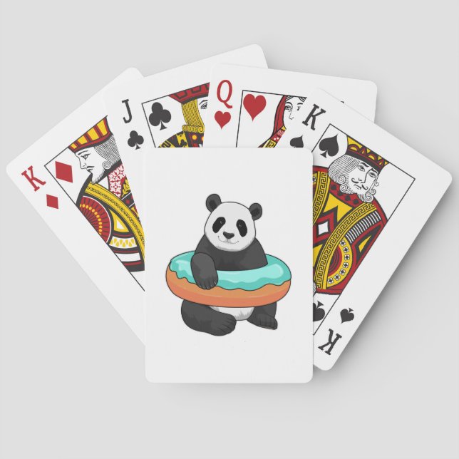 Panda with Donut Playing Cards (Back)
