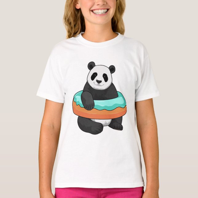 Panda with Doughnut T-Shirt (Front)