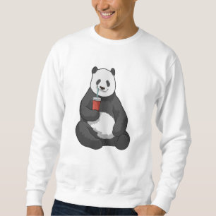 Panda with Drink Sweatshirt