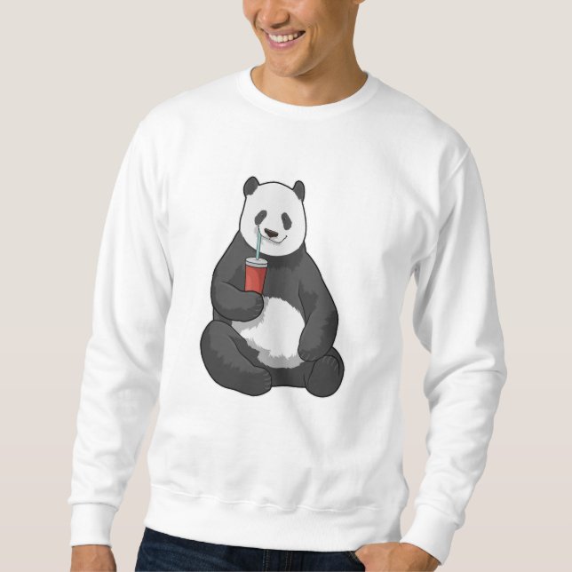 Panda with Drink Sweatshirt (Front)
