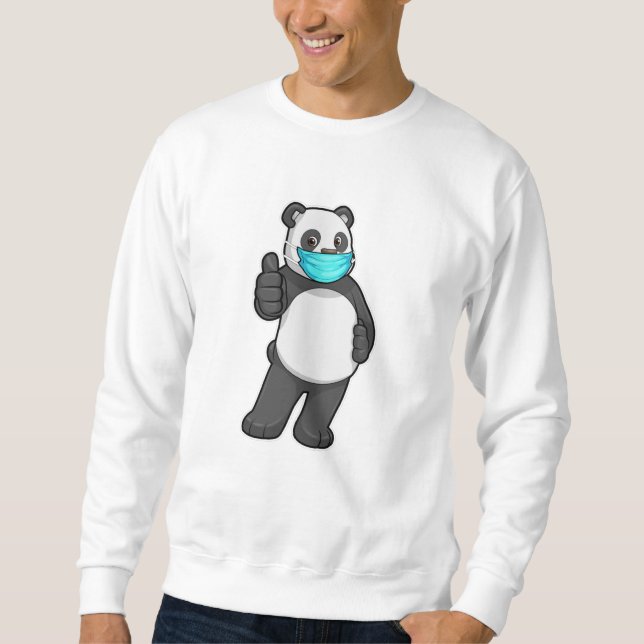 Panda with Face mask Sweatshirt (Front)