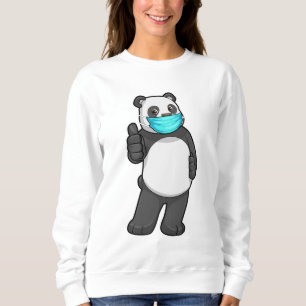 Panda with Face mask Sweatshirt