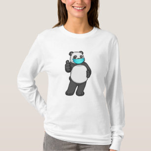 Panda with Face mask T-Shirt