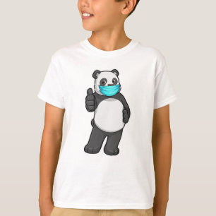 Panda with Face mask T-Shirt