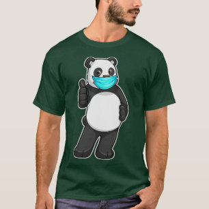 Panda with Face mask T-Shirt