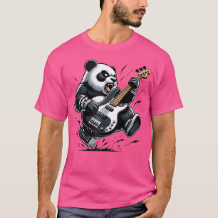 Panda With Guitar Graphic Panda Lover Panda Playin T-Shirt