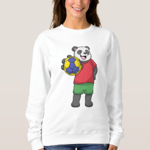 Panda with Handball Sports Sweatshirt