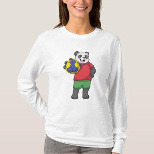 Panda with Handball Sports T-Shirt