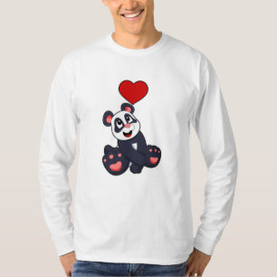 Panda with Heart T-Shirt