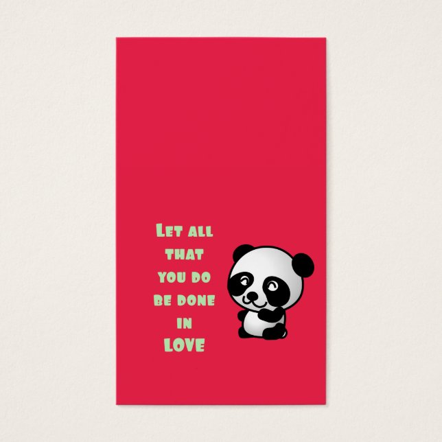 Panda with Inspirational Love Quote (Front)