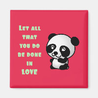Panda with Inspirational Love Quote