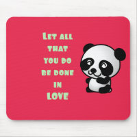 Panda with Inspirational Love Quote