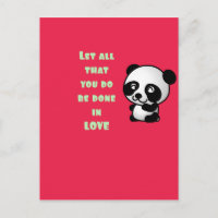 Panda with Inspirational Quote