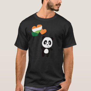 Panda With Ireland Balloons Cute Animals For Good T-Shirt