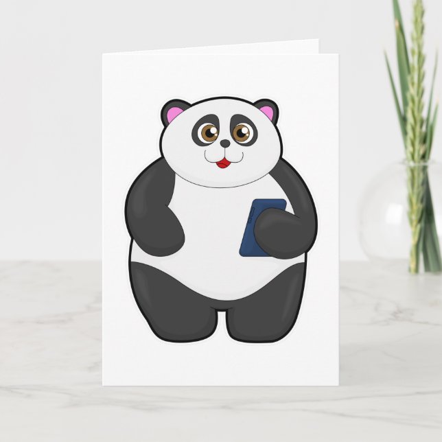 Panda with Mobile phone Card (Front)