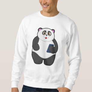 Panda with Mobile phone Sweatshirt