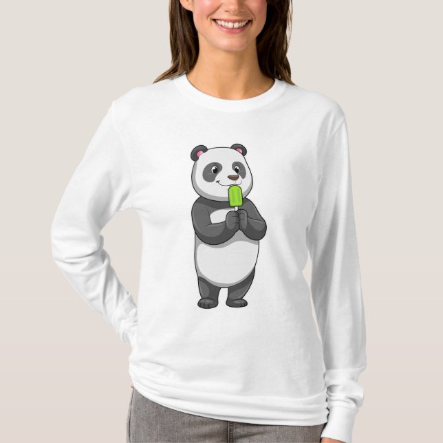 Panda with Popsicle T-Shirt (Front)