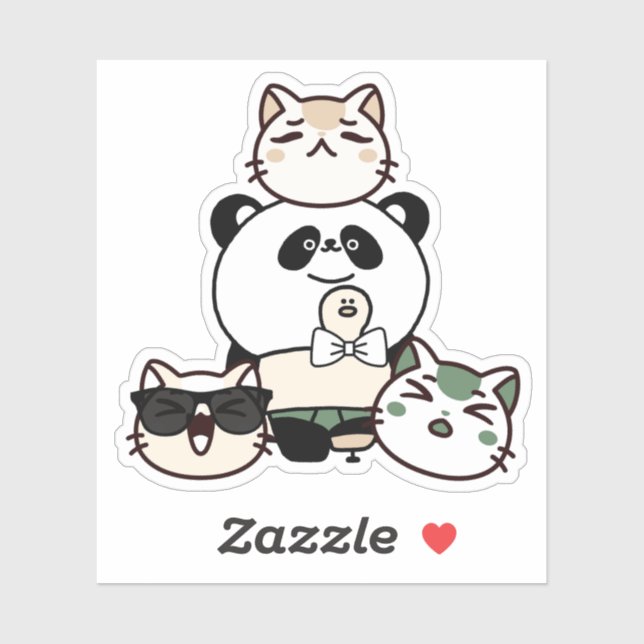 Panda with Prosthetic Leg and Cat Squad (Sheet)