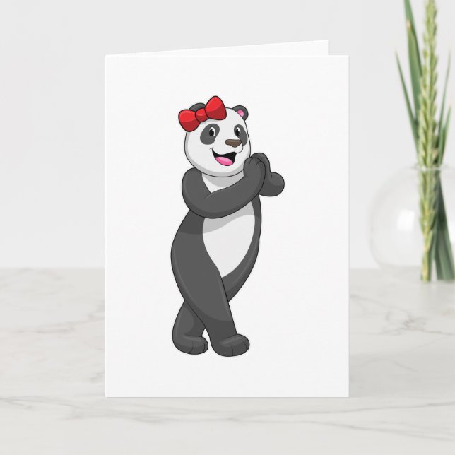 Panda with Ribbon Card (Front)