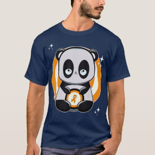 Panda With Ribbon Leukaemia Awareness   1  T-Shirt