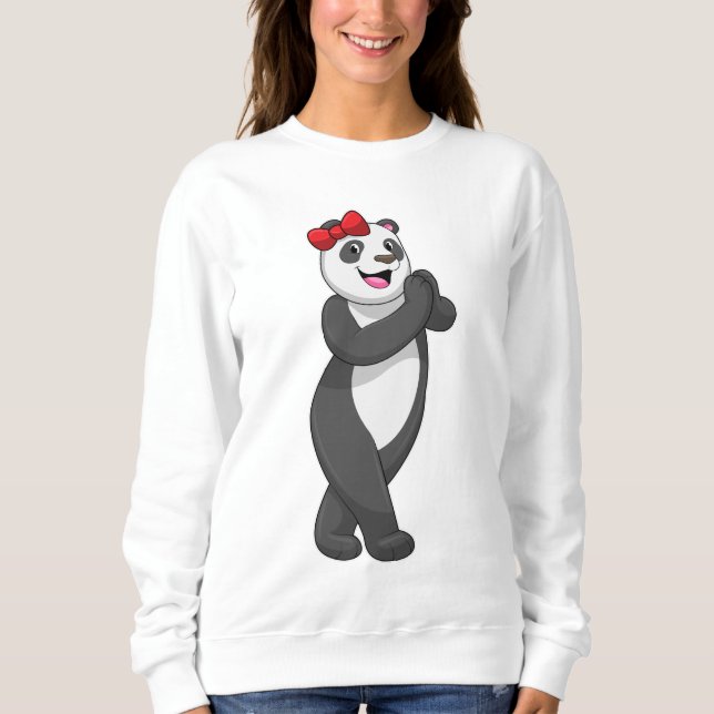 Panda with Ribbon Sweatshirt (Front)