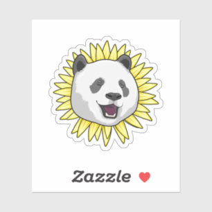 Panda with Sunflower