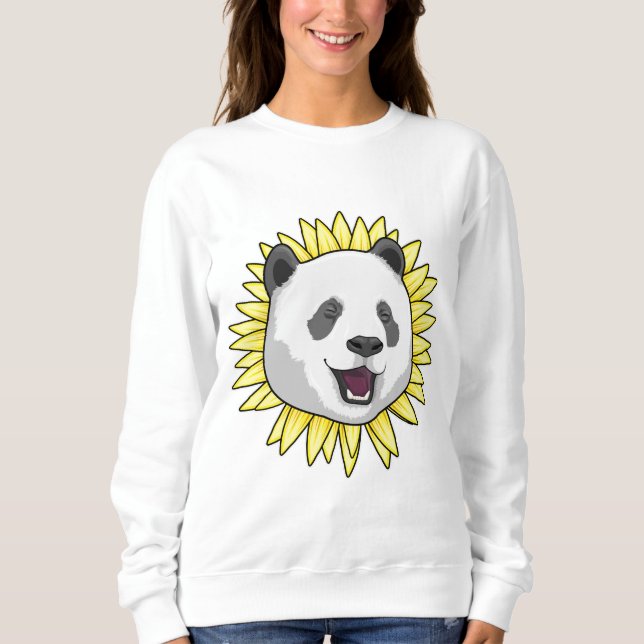 Panda with Sunflower Sweatshirt (Front)