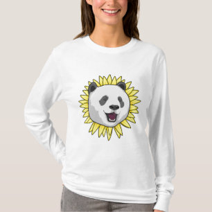 Panda with Sunflower T-Shirt