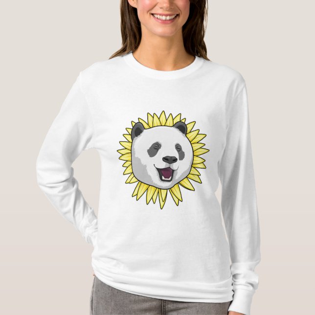 Panda with Sunflower T-Shirt (Front)