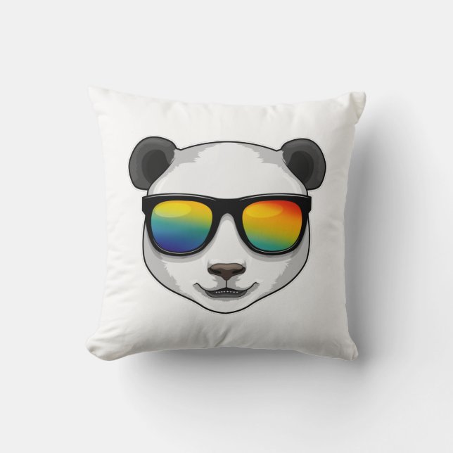 Panda with Sunglasses Cushion (Front)