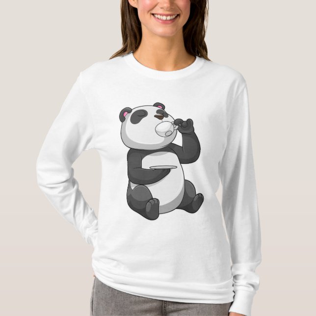 Panda with Tea Cup T-Shirt (Front)