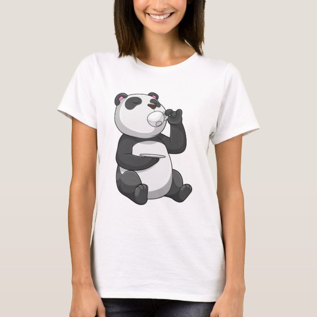 Panda with Tea Cup T-Shirt (Front)