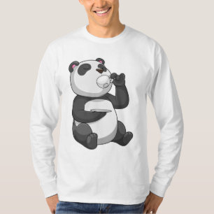 Panda with Tea Cup T-Shirt