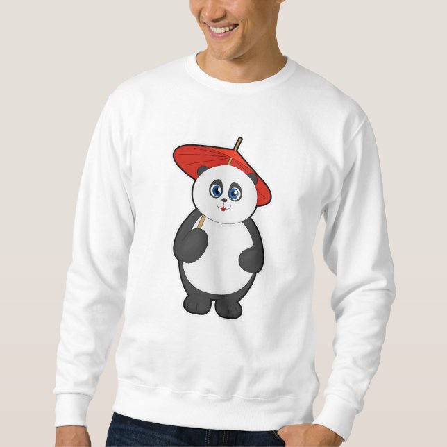 Panda with Umbrella Sweatshirt (Front)