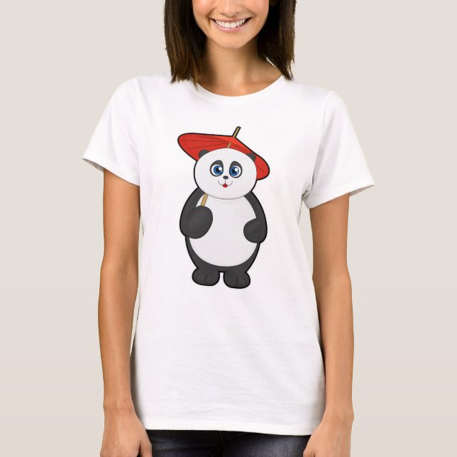 Panda with Umbrella T-Shirt (Front)