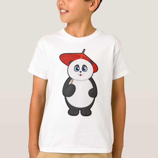 Panda with Umbrella T-Shirt (Front)