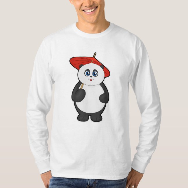 Panda with Umbrella T-Shirt (Front)