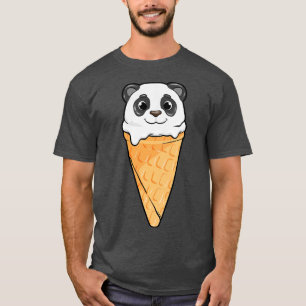 Panda with Waffle and Ice cream T-Shirt