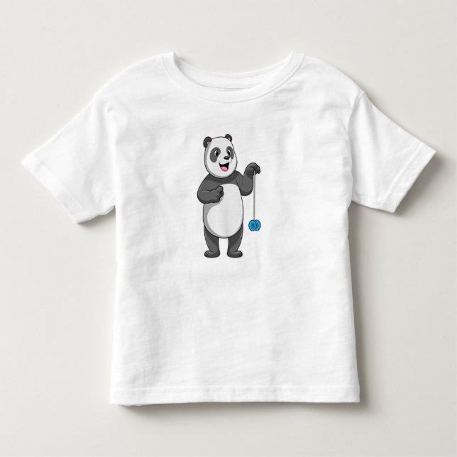 Panda with Yo-yo Toddler T-Shirt (Front)