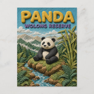 Panda Wolong Reserve Modern KlayKoo Postcard