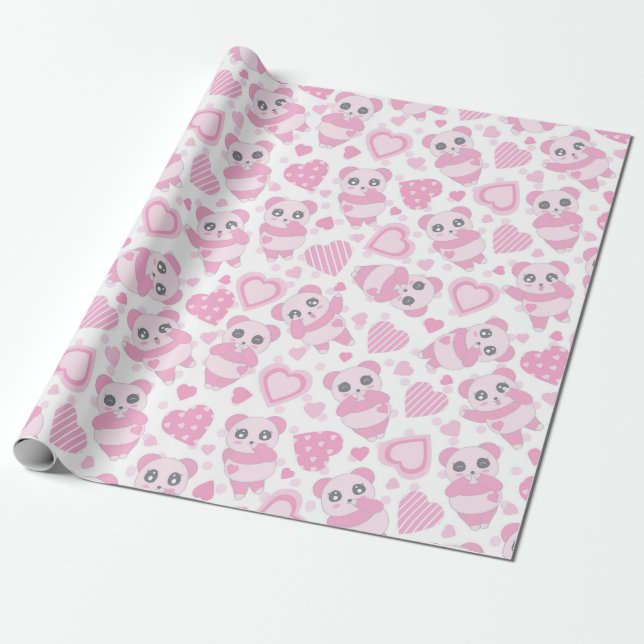 Panda Wrapping Paper (Unrolled)