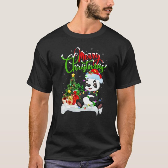 Panda  Xmas Decorations Santa Panda Christmas T-Shirt (Front)