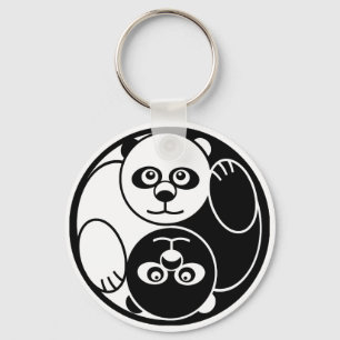 Panda Yin Yang Key Ring