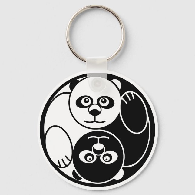 Panda Yin Yang Key Ring (Front)